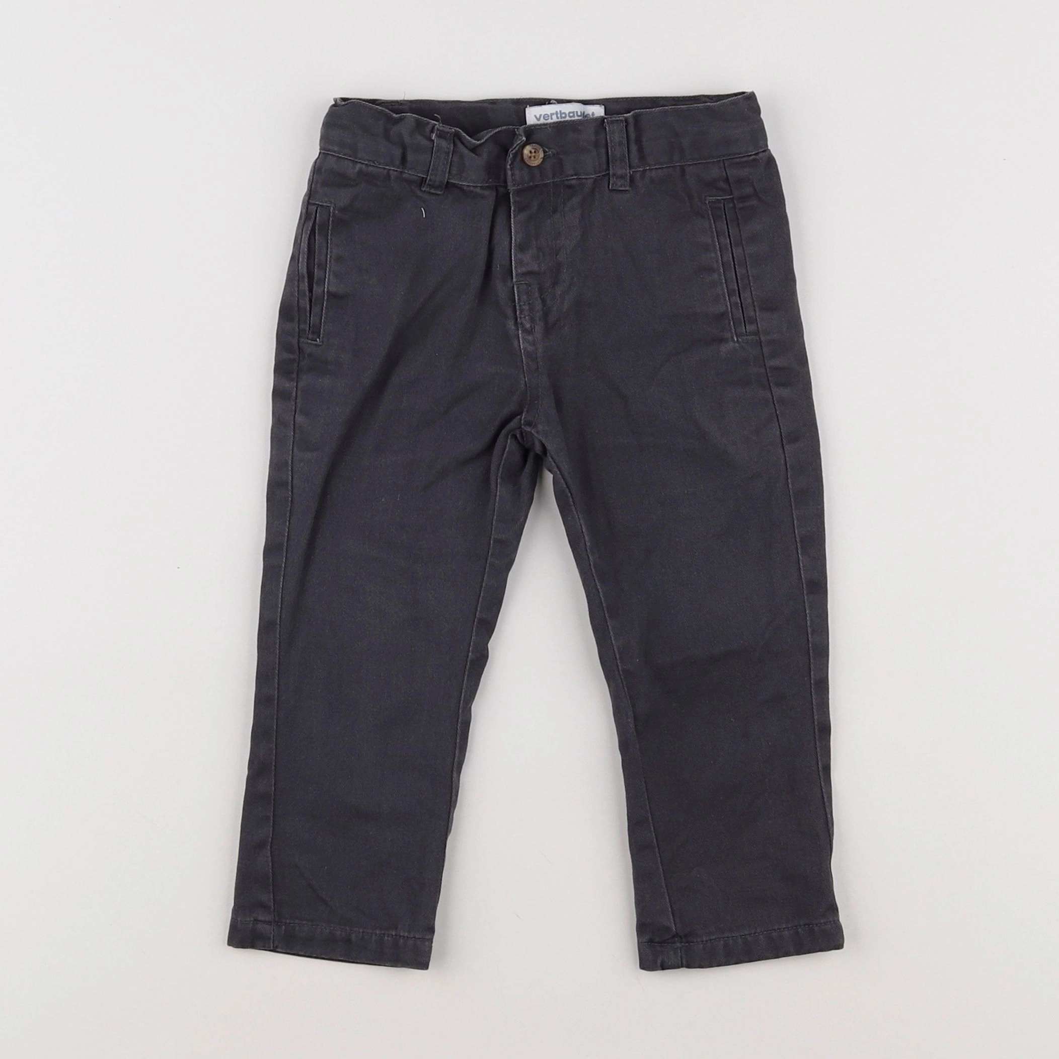 Vertbaudet - pantalon gris - 12 mois